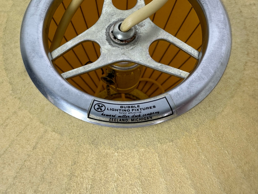 Vintage Mid-Century Modern George Nelson Bubble Lighting Fixtures By Howard Miller Clock Company Zeeland, Michigan 25W [Photo 16]