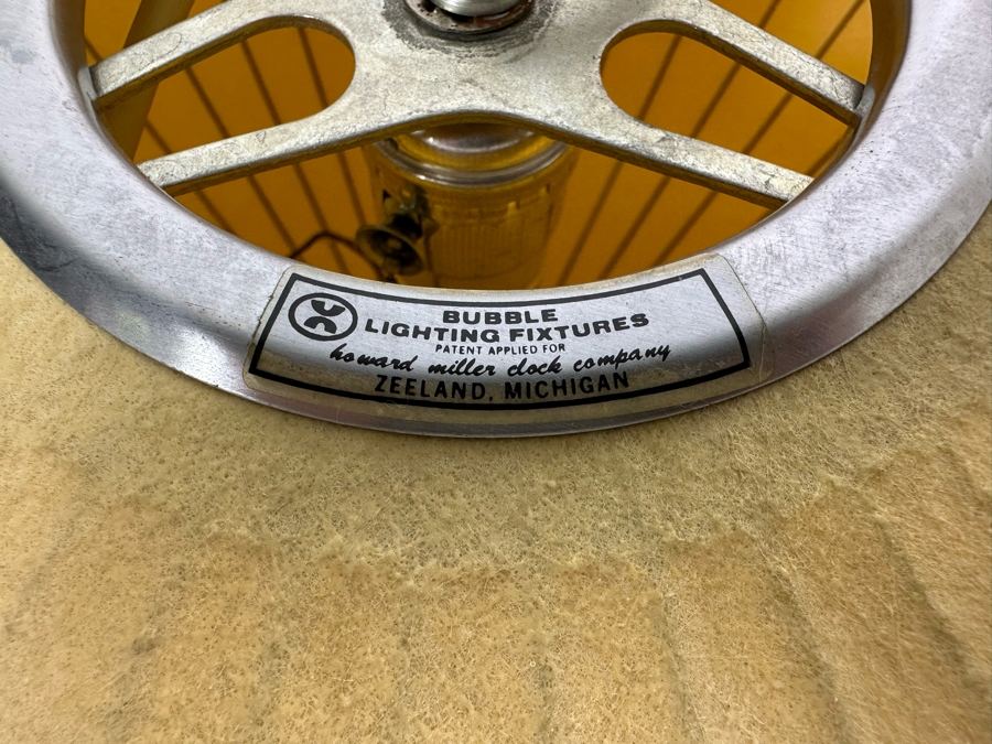 Vintage Mid-Century Modern George Nelson Bubble Lighting Fixtures By Howard Miller Clock Company Zeeland, Michigan 25W [Photo 14]