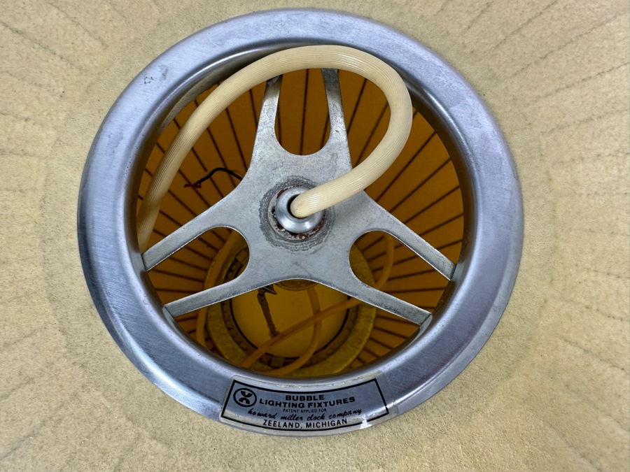 Vintage Mid-Century Modern George Nelson Bubble Lighting Fixtures By Howard Miller Clock Company Zeeland, Michigan 25W [Photo 17]