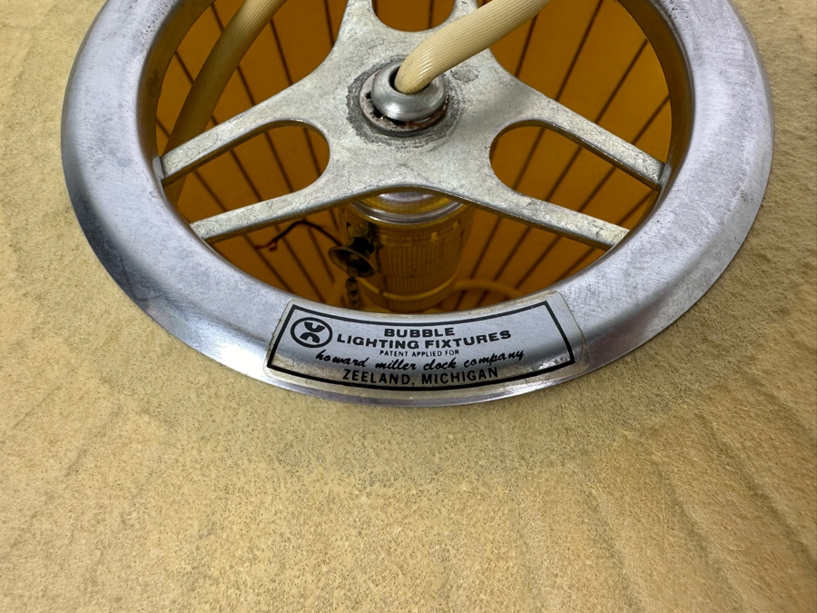 Vintage Mid-Century Modern George Nelson Bubble Lighting Fixtures By Howard Miller Clock Company Zeeland, Michigan 25W [Photo 13]