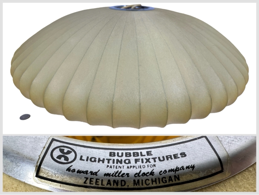 Vintage Mid-Century Modern George Nelson Bubble Lighting Fixtures By Howard Miller Clock Company Zeeland, Michigan 25W [Photo 1]