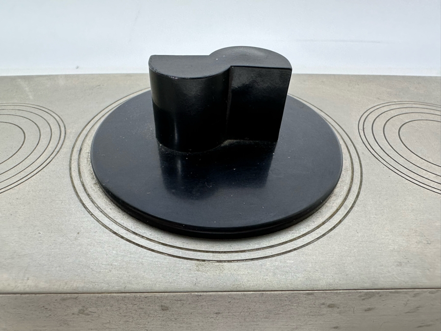 Vintage Art Deco Machine Age Metal Wood Lined Cigarette Box By Chase 7W X 3.25D X 2.75H [Photo 7]