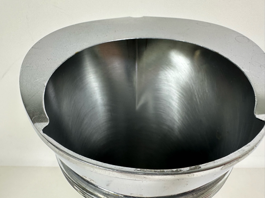 Rare Vintage Art Deco Machine Age Cocktail Mixer By Chase 9H With Spoon And Twelve Chase Footed Barware Cups 2.75W X 2H [Photo 18]