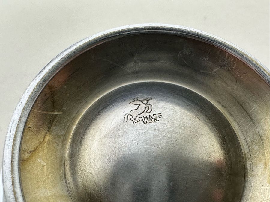 Vintage Art Deco Breakfast Set Spherical 'Saturn Ring' Design Sugar And Creamer With Black Handles And Tray By Chase 11.25 X 5 [Photo 12]