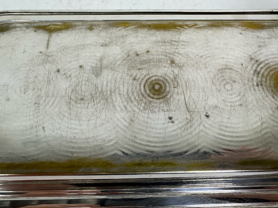 Vintage Art Deco Breakfast Set Spherical 'Saturn Ring' Design Sugar And Creamer With Black Handles And Tray By Chase 11.25 X 5 [Photo 9]