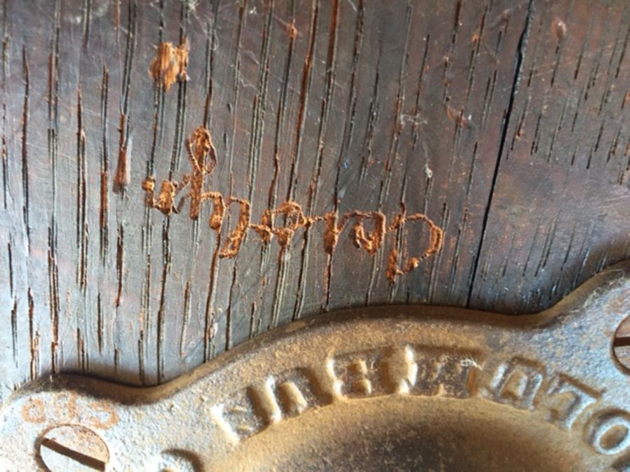 Vintage Swivel Stool with Twisted Black Wrought Iron [Photo 9]