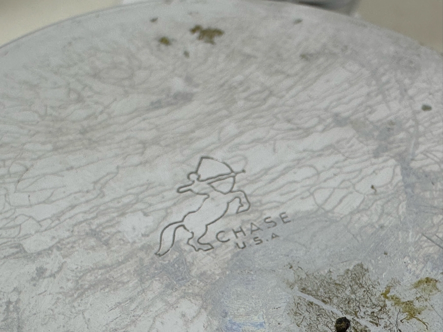 Collection Of Vintage Art Deco Chase Items Including A Pair Of Candleholders By Chase, Salt Shaker By Chase And Top Hat Shot Glass By Chase [Photo 13]