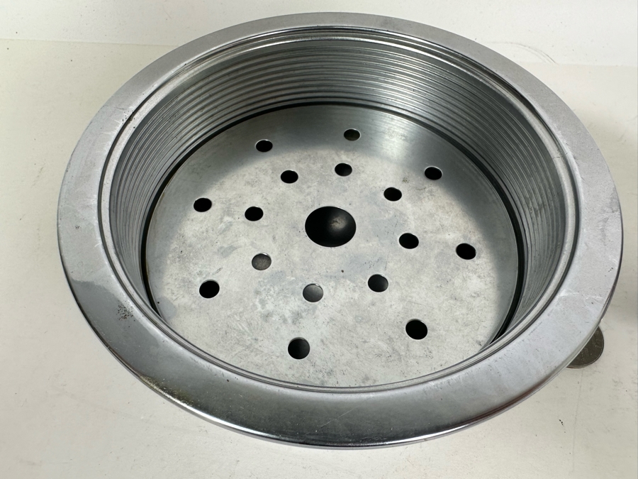 Collection Of Vintage Art Deco Chase Items Including Walter Von Nessen (1889-1943) Butter Dish With Lid For Chase, Spherical Saturn Ring Sugar By Chase, Ball Footed Napkin Holder By Chase And Lidded Box By Chase [Photo 6]