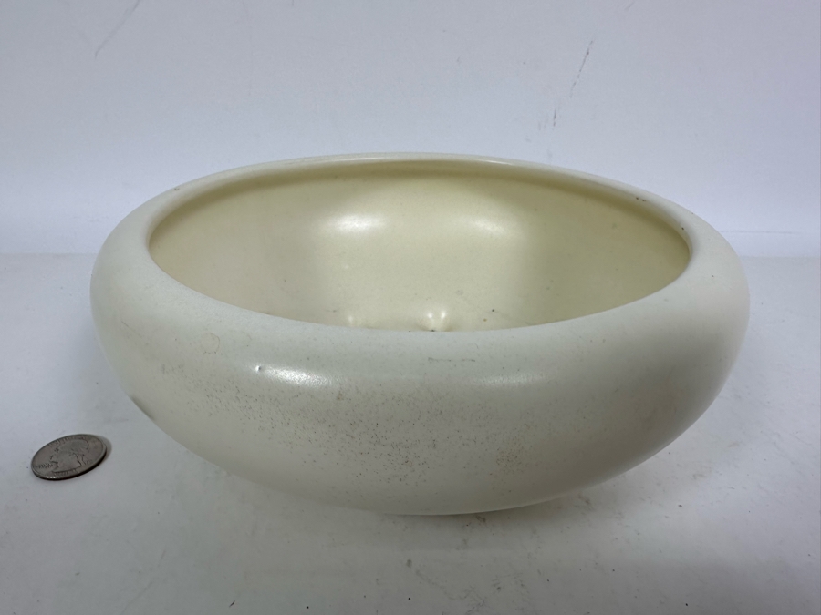 Vintage Haeger USA Pottery Footed Vase 8.5W X 3.25H [Photo 4]