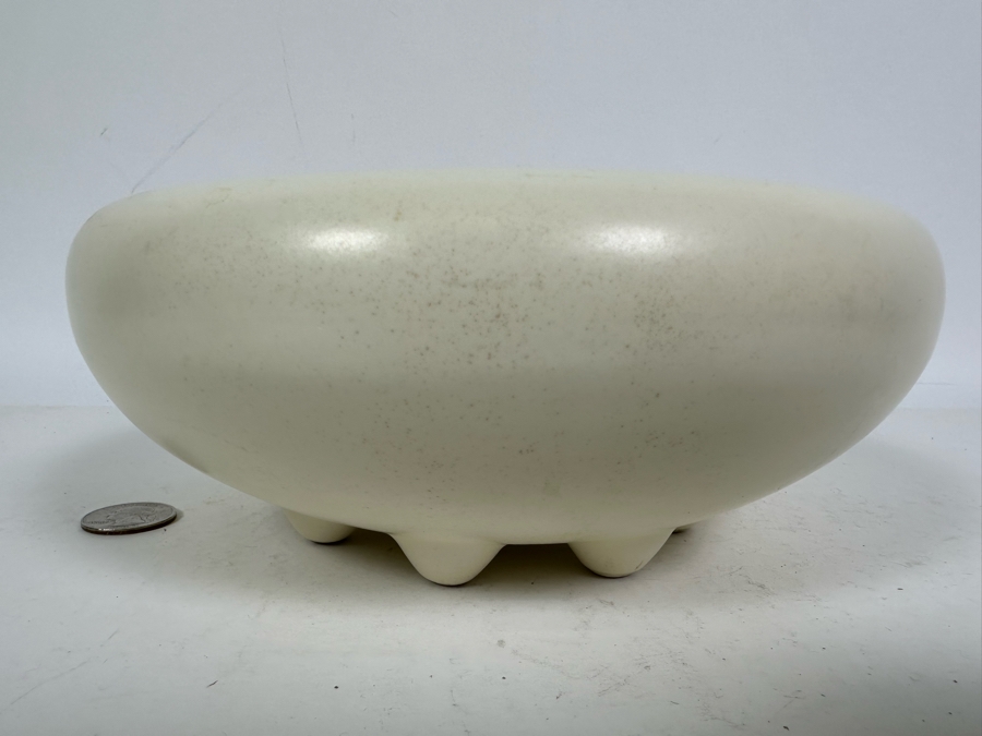 Vintage Haeger USA Pottery Footed Vase 8.5W X 3.25H [Photo 3]