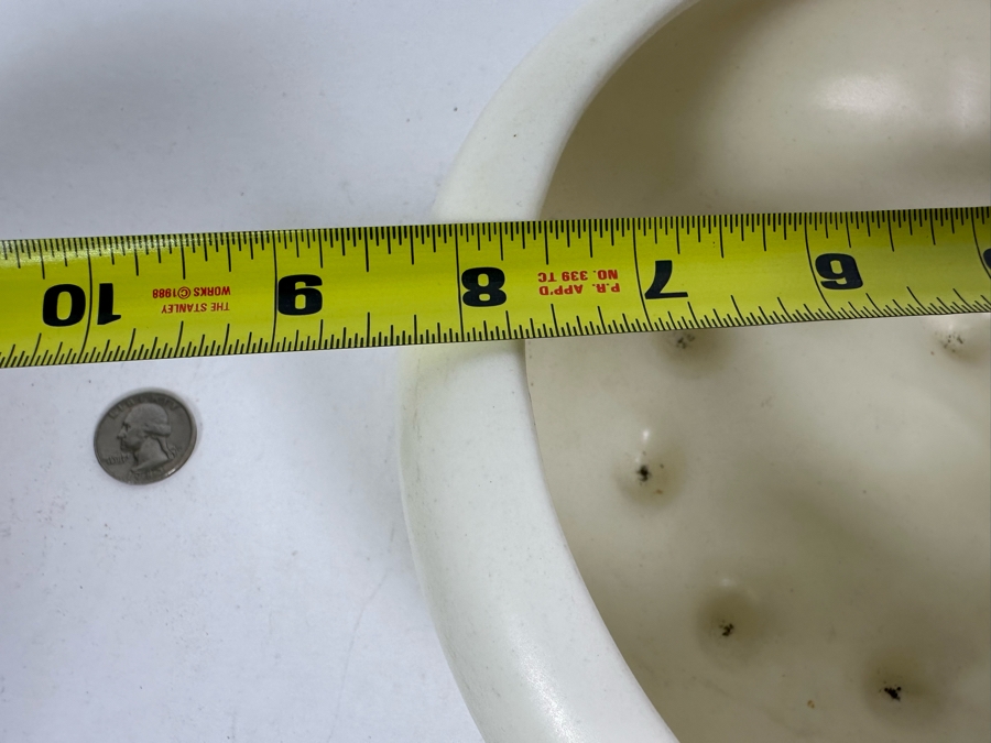 Vintage Haeger USA Pottery Footed Vase 8.5W X 3.25H [Photo 9]