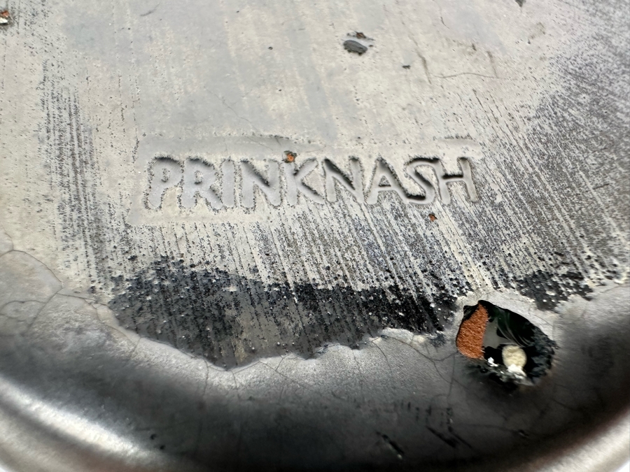 Vintage Prinknash Pottery Fan Shaped Black Vase 6.75H [Photo 7]