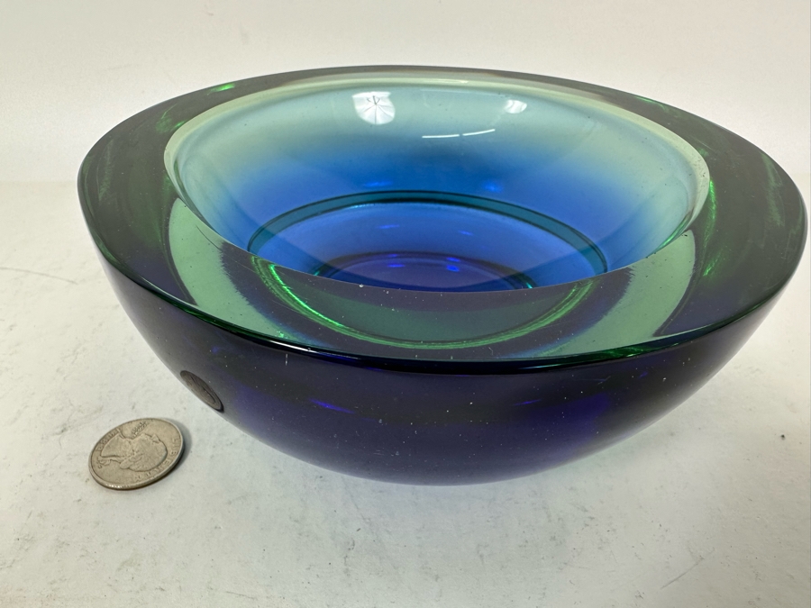 Murano Italian Art Glass Footed Bowl 6.5W X 2.5H [Photo 3]