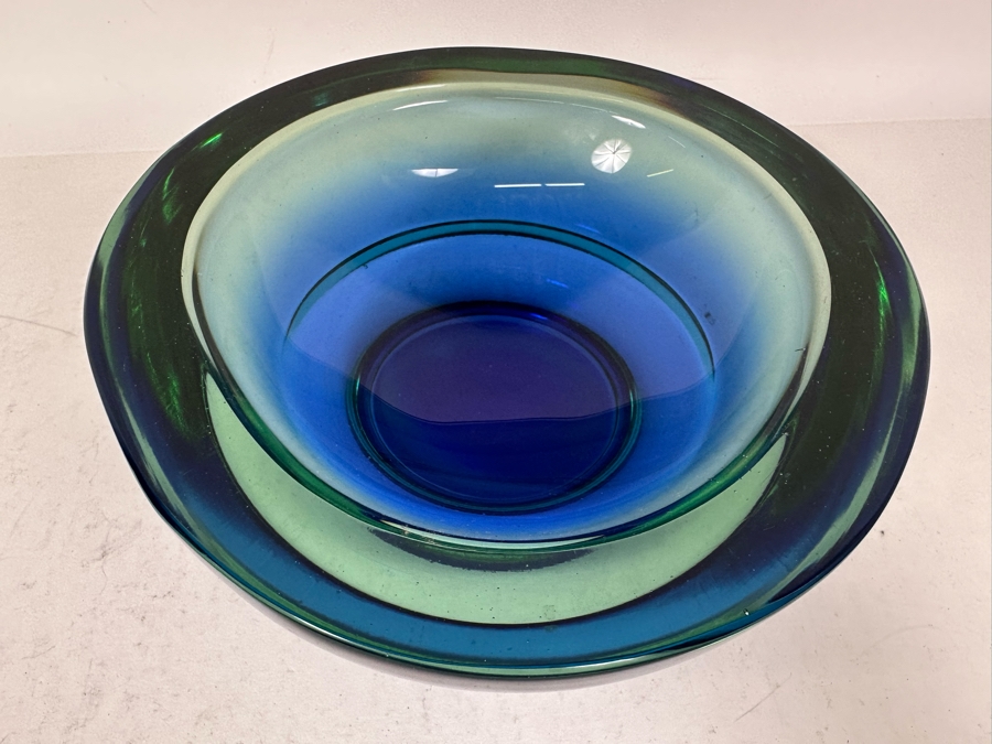 Murano Italian Art Glass Footed Bowl 6.5W X 2.5H [Photo 5]