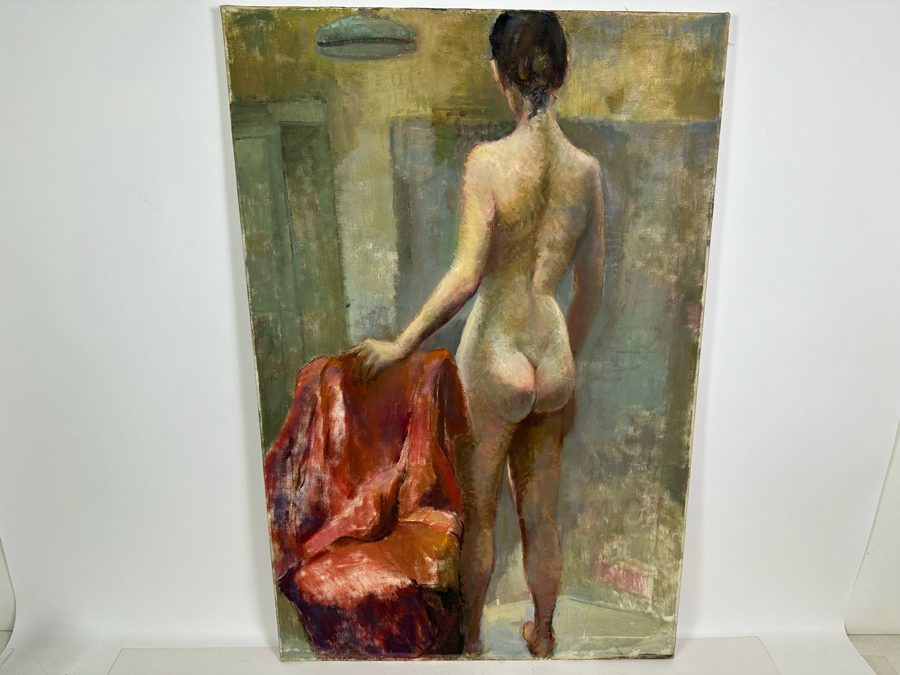 Grace Bogert Original Female Nude Painting On Canvas 24 X 36 [Photo 3]