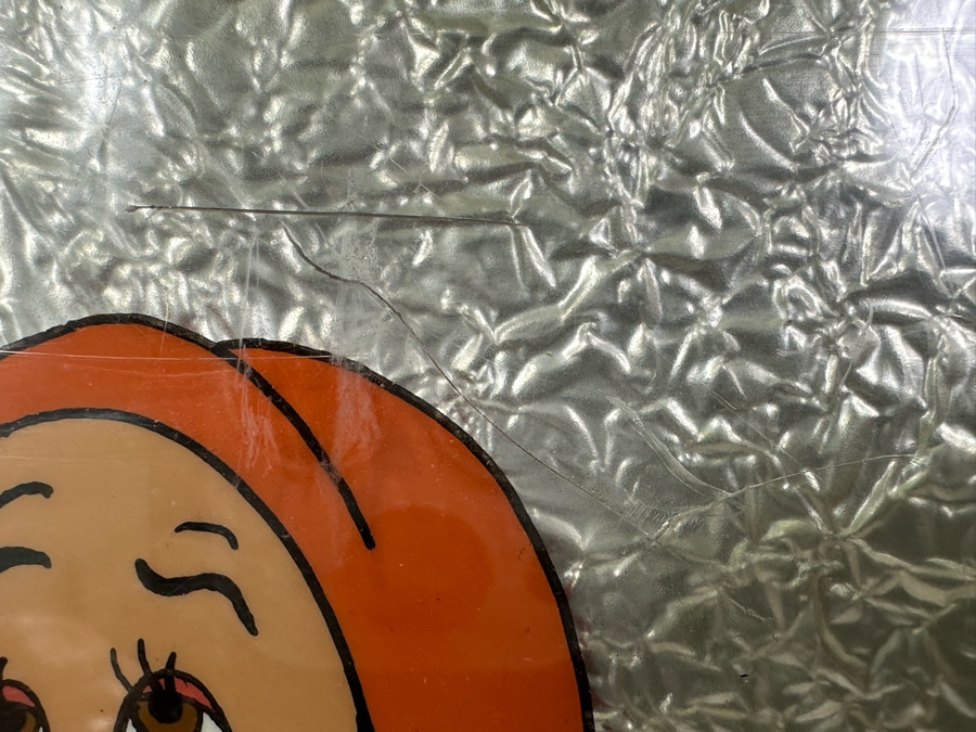 Original Framed Panel Of The Seven Dwarfs From The Disney Movie Snow White Hand Painted On Celluloid Circa 1938 36 X 13 [Photo 10]