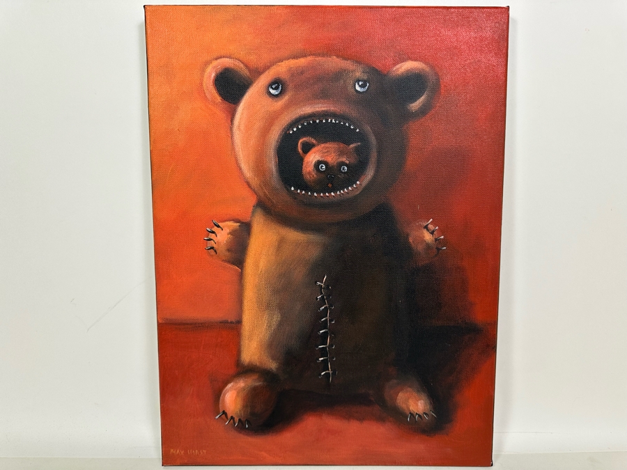 Original Max Horst Sokolowski (B. 1968, Australia) Acrylic On Canvas Painting 12 X 16 [Photo 2]