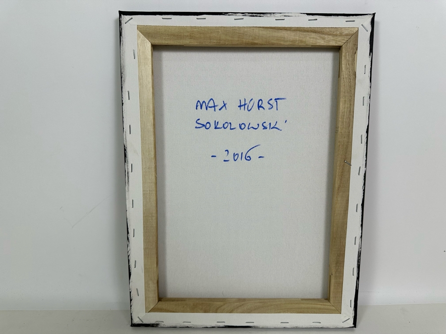 Original Max Horst Sokolowski (B. 1968, Australia) Acrylic On Canvas Painting 12 X 16 [Photo 9]