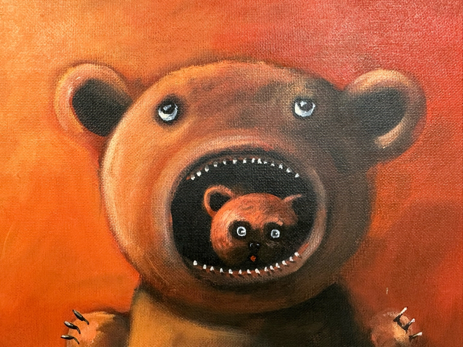 Original Max Horst Sokolowski (B. 1968, Australia) Acrylic On Canvas Painting 12 X 16 [Photo 4]