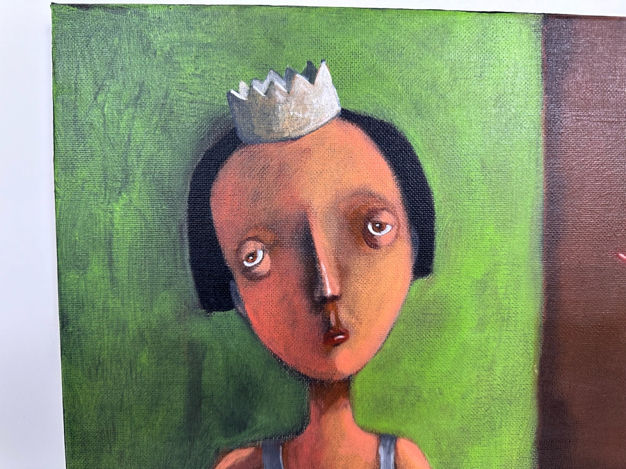 Original Max Horst Sokolowski (B. 1968, Australia) Acrylic On Canvas Painting 16 X 20 [Photo 4]