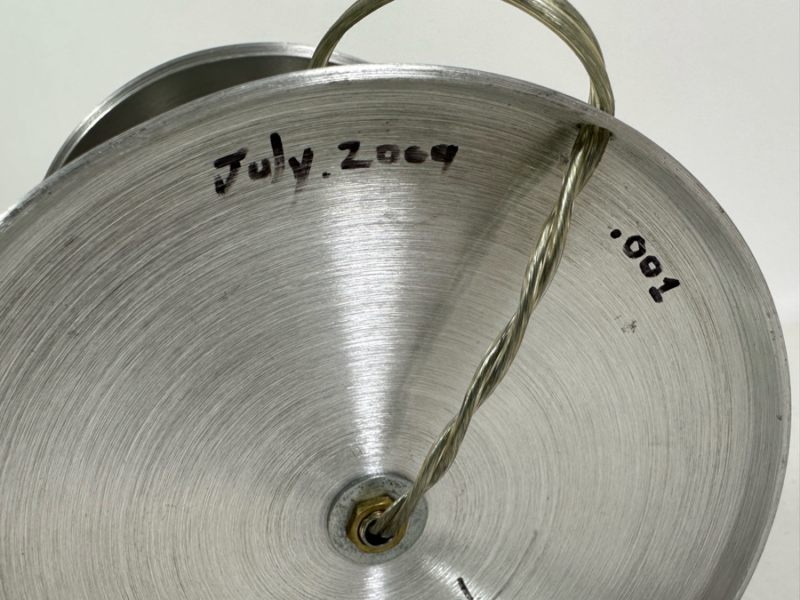 One-Of-A-Kind Hand Machined Art Deco Style Aluminum Table Lamp Signed Underneath By Designer 12H [Photo 10]