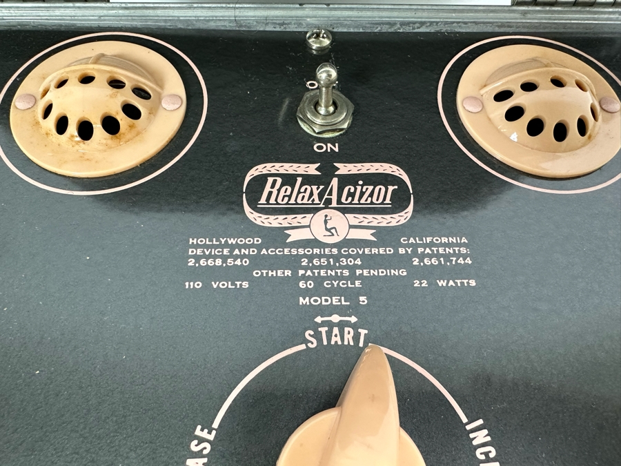 New Old Stock Relax Acizor Hollywood California Beauty Equipment Model 5 11.5W X 8D X 7H Untested [Photo 5]