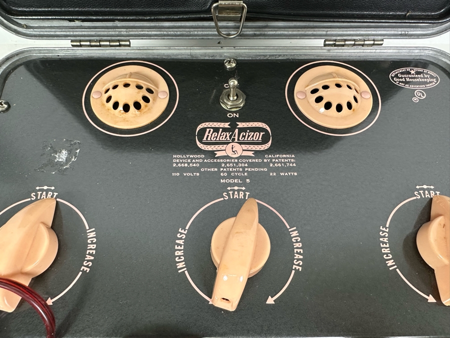 New Old Stock Relax Acizor Hollywood California Beauty Equipment Model 5 11.5W X 8D X 7H Untested [Photo 4]