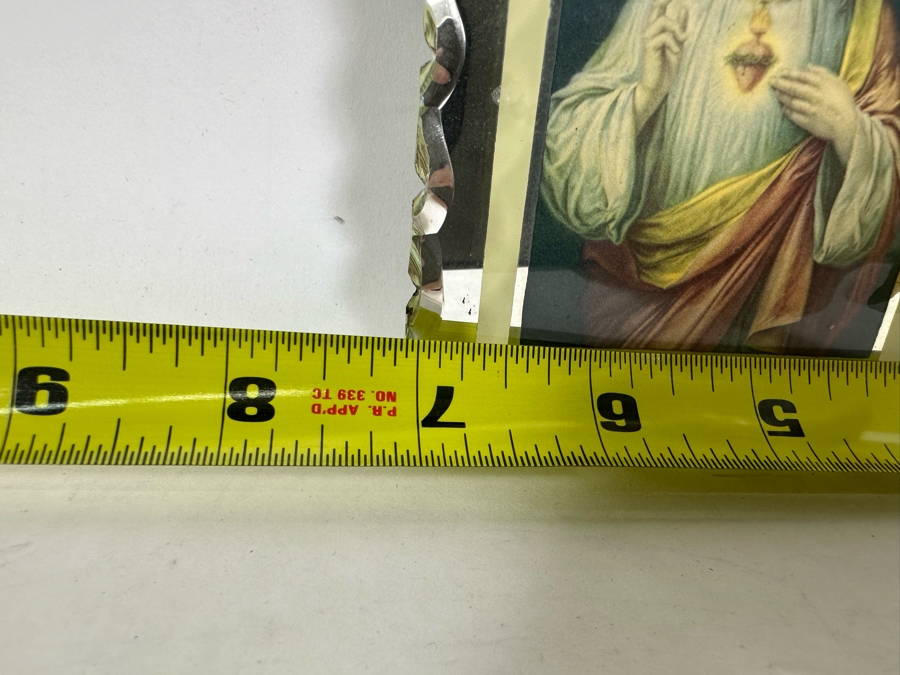 Vintage Mirrored Christ Crucifixion Wall Plaque 7 X 9 [Photo 9]