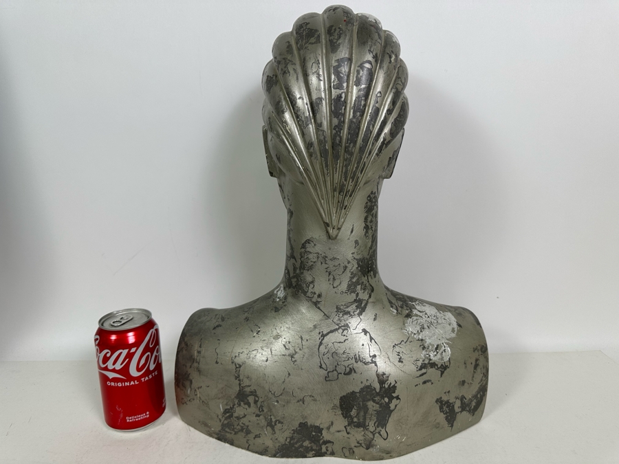 Vintage Art Deco Store Display Mannequin Bust Used For Displaying PUCCI Designer Scarves 13.5W X 5D X 17H [Photo 8]