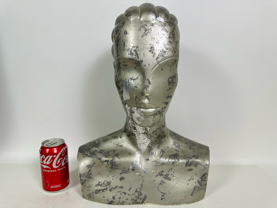 Vintage Art Deco Store Display Mannequin Bust Used For Displaying PUCCI Designer Scarves 13.5W X 5D X 17H [Photo 2]