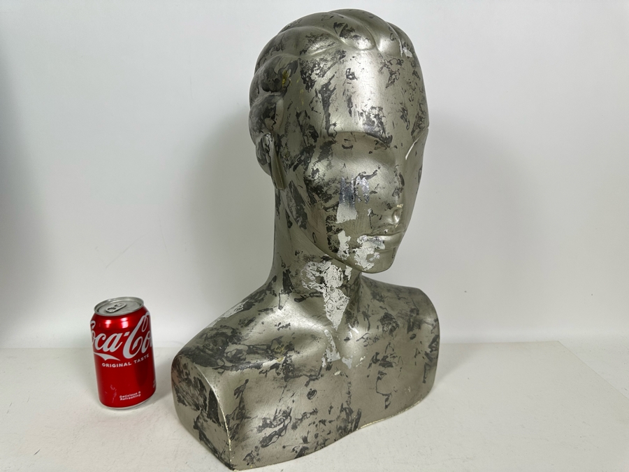 Vintage Art Deco Store Display Mannequin Bust Used For Displaying PUCCI Designer Scarves 13.5W X 5D X 17H [Photo 5]