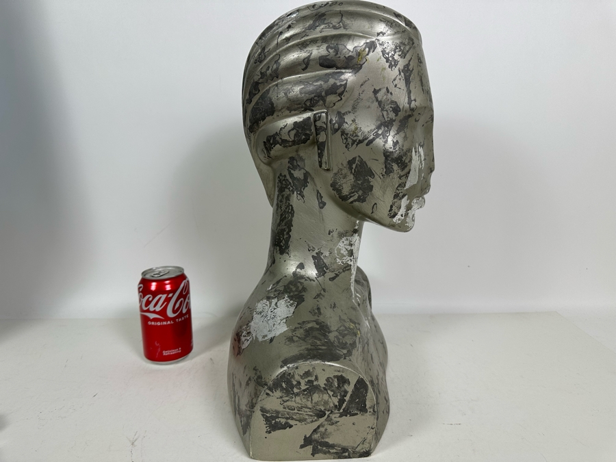 Vintage Art Deco Store Display Mannequin Bust Used For Displaying PUCCI Designer Scarves 13.5W X 5D X 17H [Photo 6]
