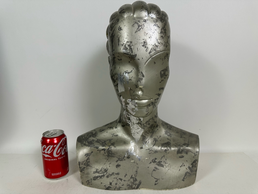 Vintage Art Deco Store Display Mannequin Bust Used For Displaying PUCCI Designer Scarves 13.5W X 5D X 17H [Photo 4]