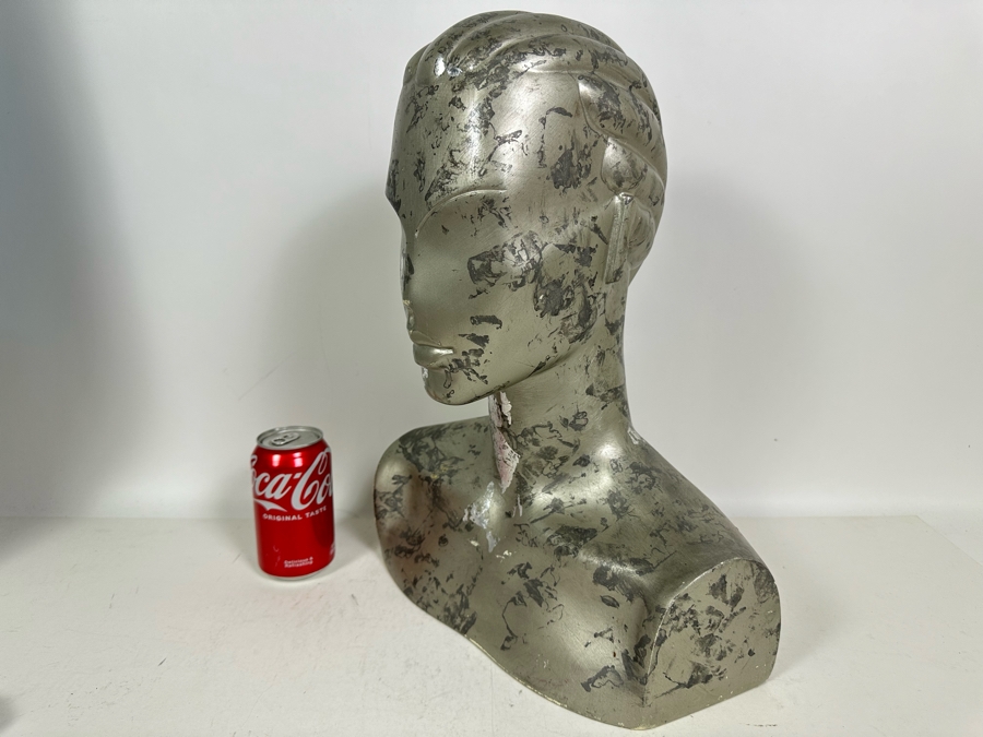 Vintage Art Deco Store Display Mannequin Bust Used For Displaying PUCCI Designer Scarves 13.5W X 5D X 17H [Photo 9]