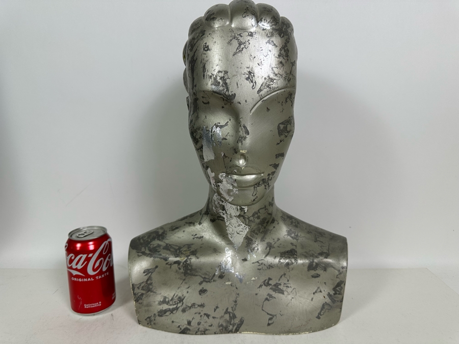 Vintage Art Deco Store Display Mannequin Bust Used For Displaying PUCCI Designer Scarves 13.5W X 5D X 17H [Photo 3]