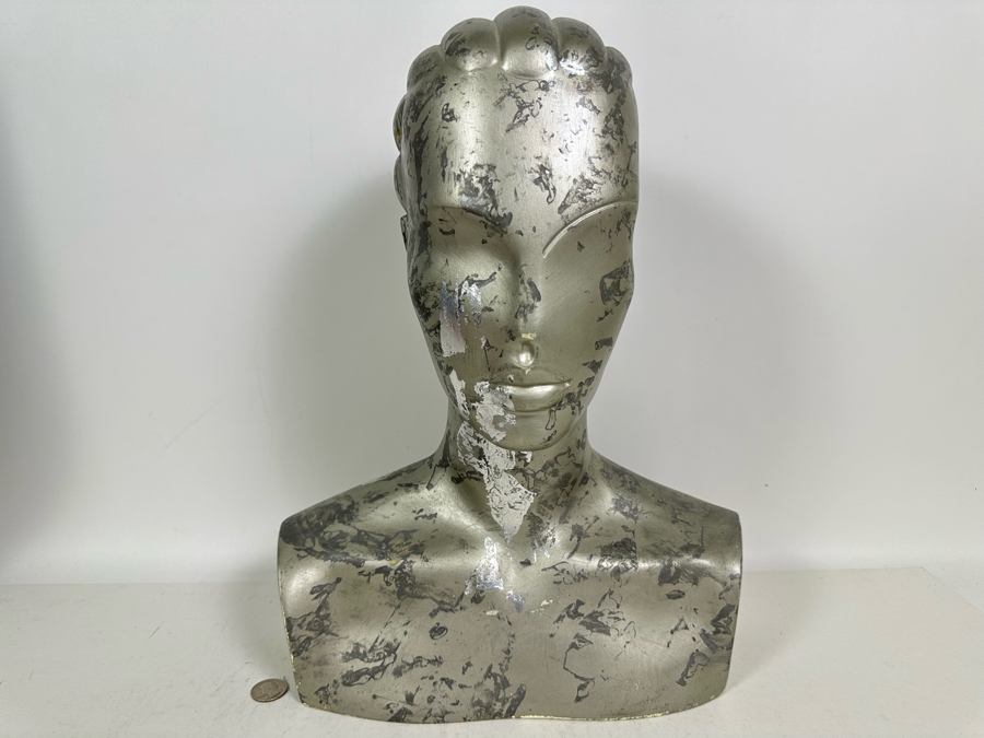 Vintage Art Deco Store Display Mannequin Bust Used For Displaying PUCCI Designer Scarves 13.5W X 5D X 17H [Photo 11]