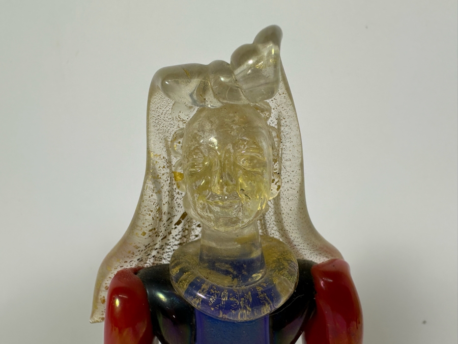 Italian Murano Art Glass Figurine Of Woman In Dress 8.5H [Photo 5]