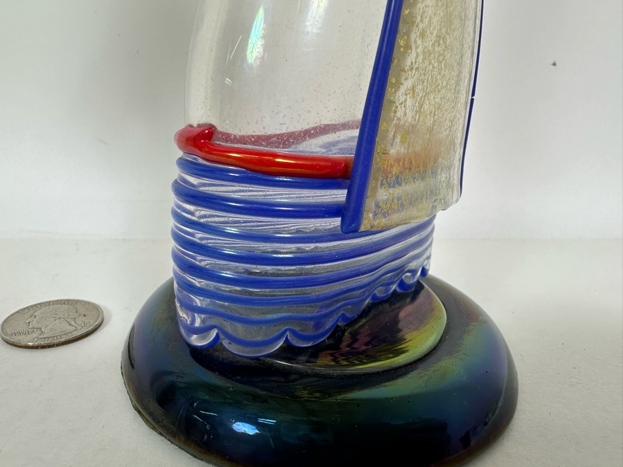 Italian Murano Art Glass Figurine Of Woman In Dress 8.5H [Photo 11]