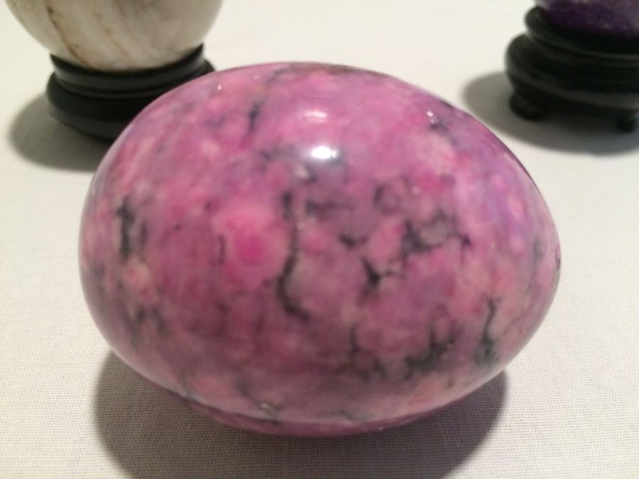 (3) Polished Stone Marble Eggs