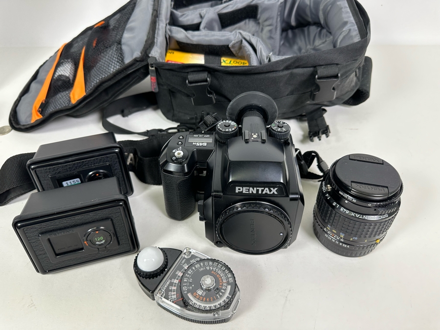PENTAX 645N Film Camera With Accessories And Camera Bag [Photo 3]