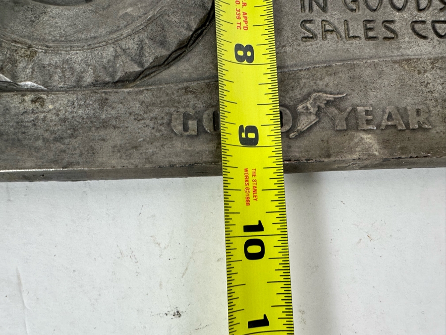 Impressive Vintage Art Deco Goodyear Tire Advertising Metal Wall Plaque To Town Tire & Battery Service, Inc In Recognition Of Goodyear's G3 Sales Contest 1934 11.5 X 9 [Photo 13]