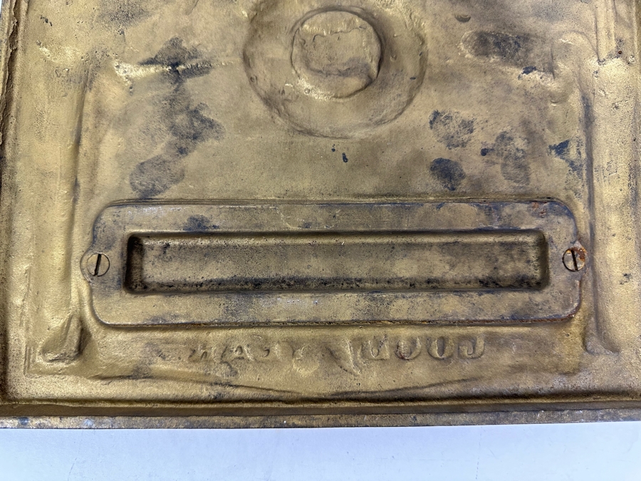 Impressive Vintage Art Deco Goodyear Tire Advertising Metal Wall Plaque Ten Years Of Friendly Relations Central Service Station With Zeppelin By Medallic-Art-Co N.Y. 12 X 17 [Photo 18]