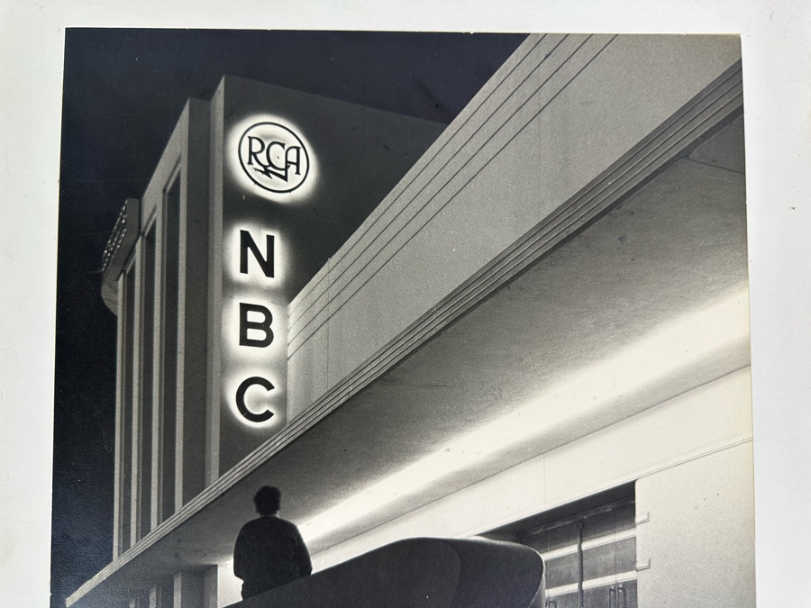 Vintage Art Deco RCA NBC Photograph 10.5 X 13.5 Signed In Damaged Matte [Photo 8]
