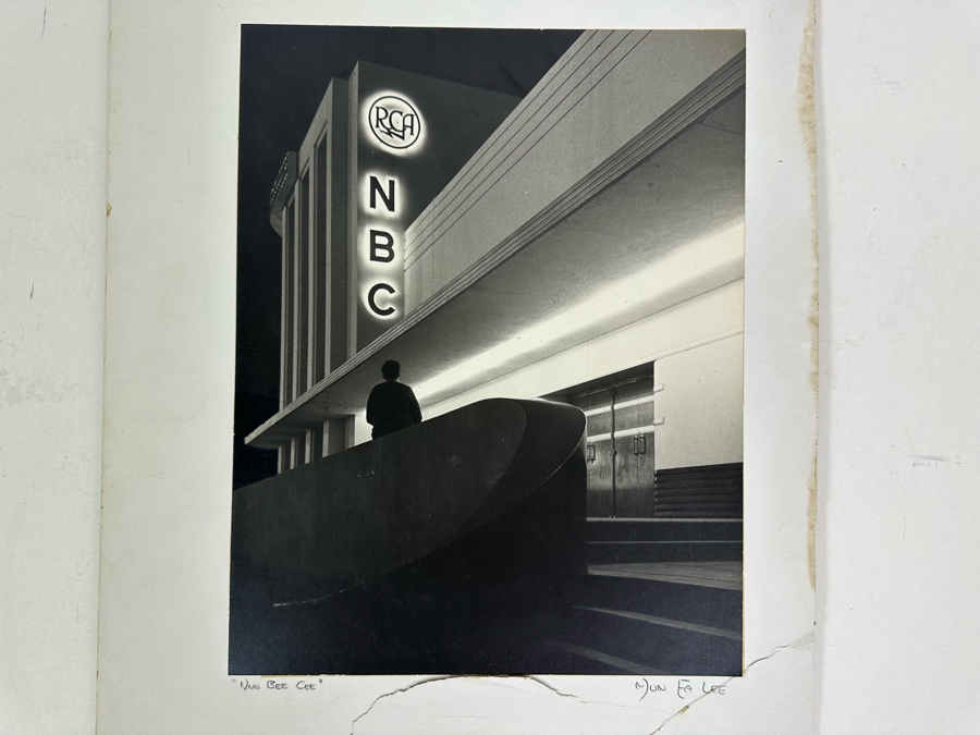 Vintage Art Deco RCA NBC Photograph 10.5 X 13.5 Signed In Damaged Matte [Photo 3]