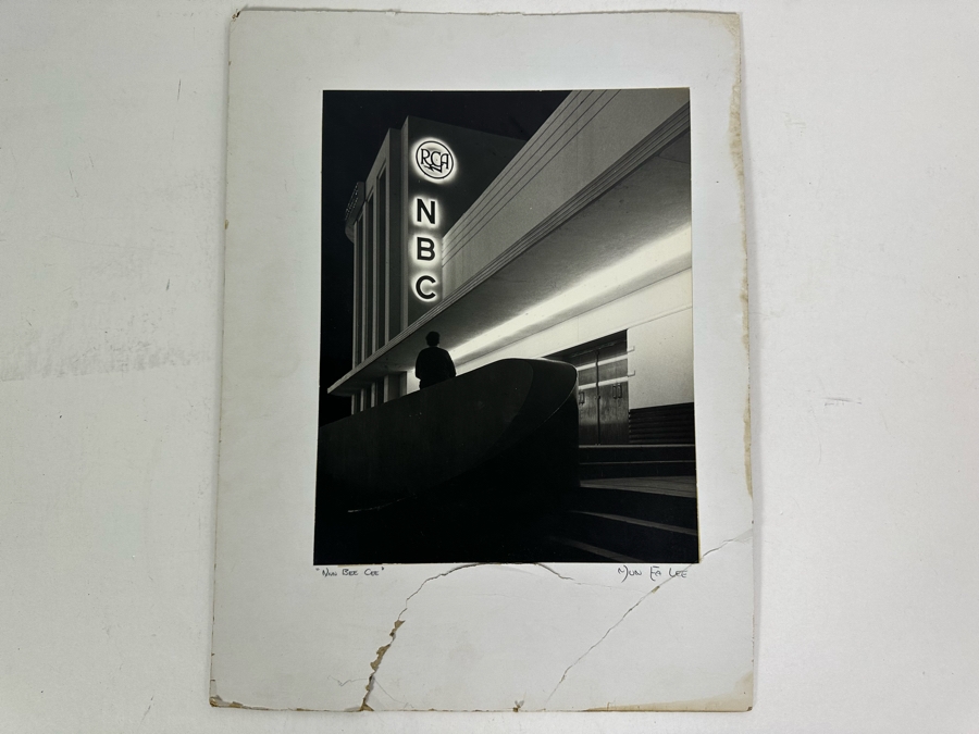 Vintage Art Deco RCA NBC Photograph 10.5 X 13.5 Signed In Damaged Matte [Photo 2]