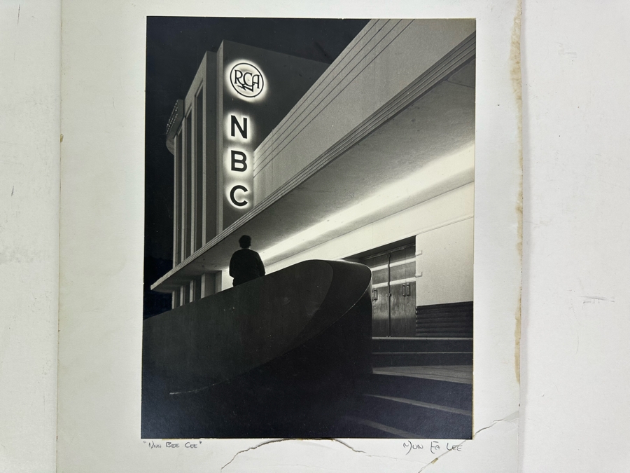 Vintage Art Deco RCA NBC Photograph 10.5 X 13.5 Signed In Damaged Matte [Photo 4]