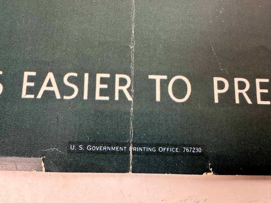 Vintage USN Bureau Of Naval Personnel Poster Sometimes Penicillin Doesn't Work VD 15 X 20 [Photo 9]