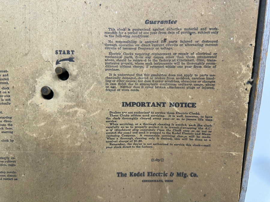 Vintage Procter & Gamble Advertising Electric Time Wall Clock With Wooden Frame By The Kodel Electric & Mfg Co 15W X 15H X 3D Needs Servicing [Photo 10]