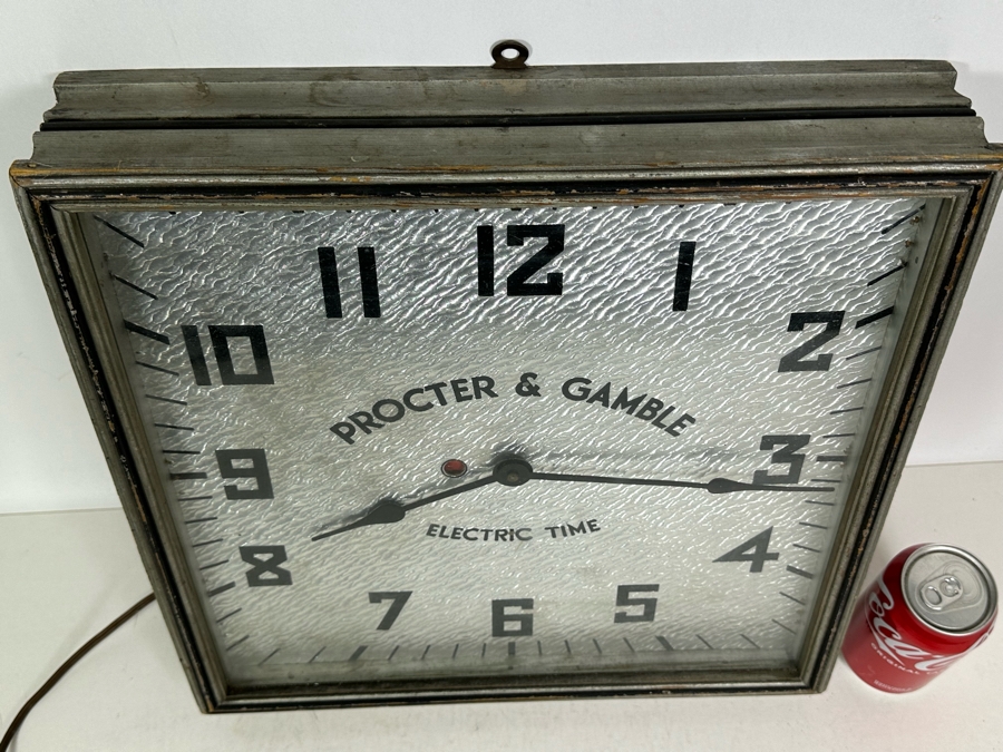 Vintage Procter & Gamble Advertising Electric Time Wall Clock With Wooden Frame By The Kodel Electric & Mfg Co 15W X 15H X 3D Needs Servicing [Photo 7]