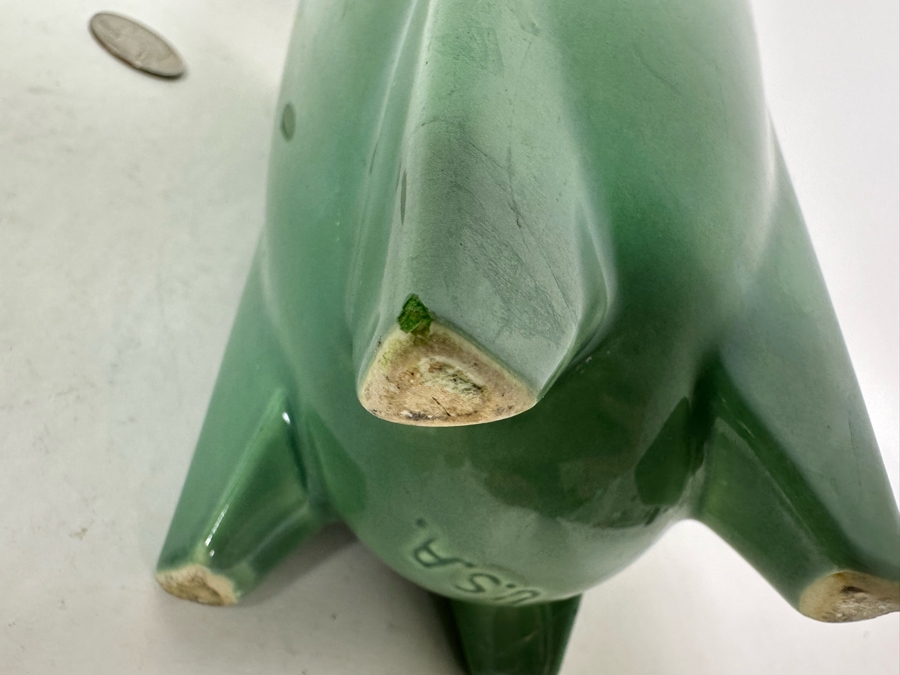Mid-Century Modern Atomic Rocket USA Pottery Vase 9H [Photo 12]